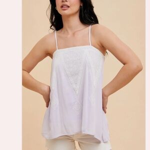LILAC AND LACE FLOWY TANK TOP!!! High quality!!! Gorgeous! New ! L